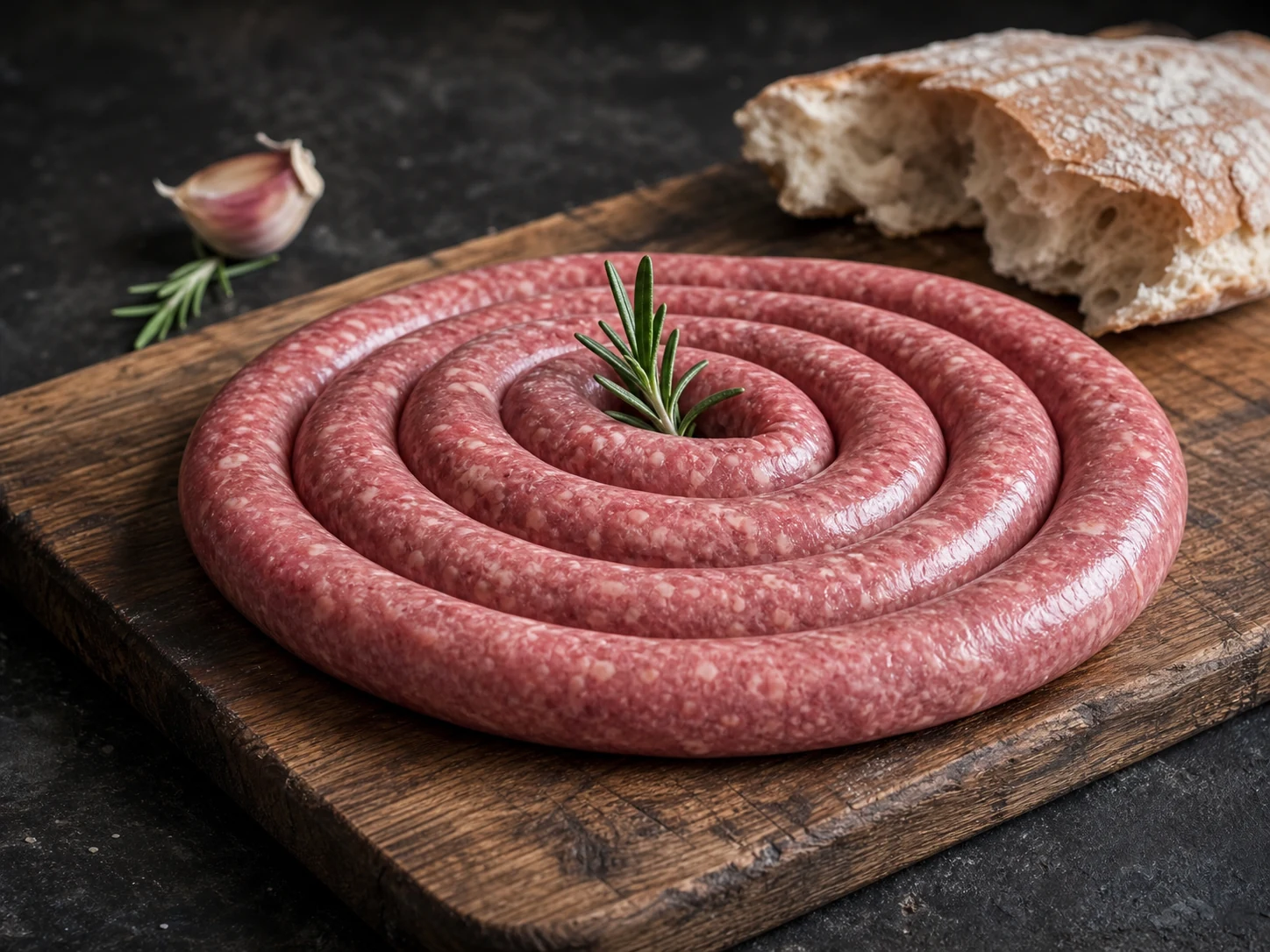 Salsiccia fresca arrotolata